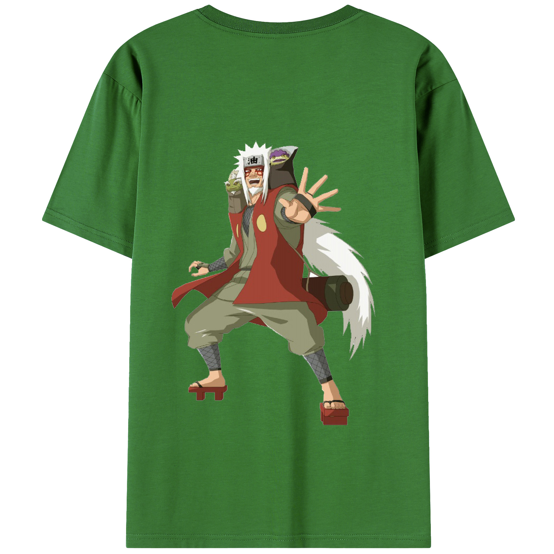 （画像用） NARUTO -ナルト- 自来也（じらいや） Jiraiya レディース半袖Tシャツ(バックプリント)